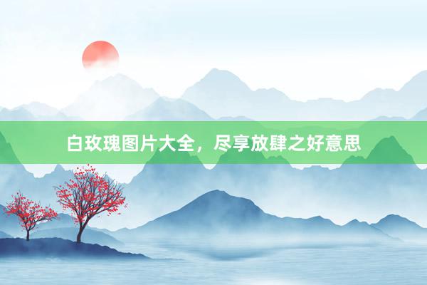 白玫瑰图片大全，尽享放肆之好意思